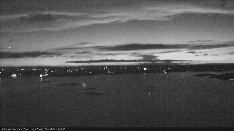 Lake Travis webcam, September 29, 2018 7:05 PM CT