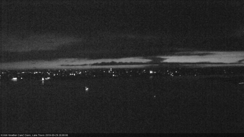 Lake Travis webcam, September 29, 2018 7:10 PM CT
