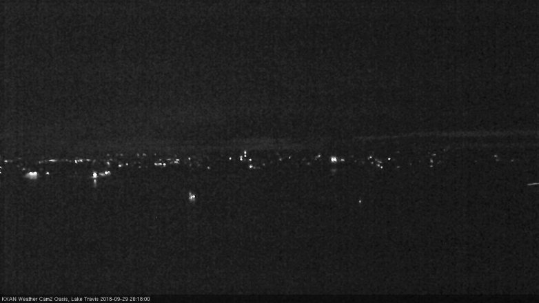 Lake Travis webcam, September 29, 2018 7:20 PM CT