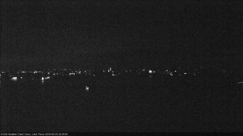 Lake Travis webcam, September 29, 2018 7:30 PM CT