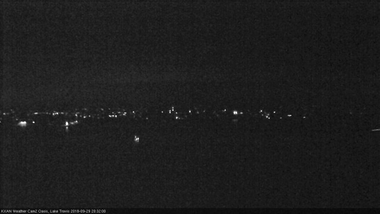Lake Travis webcam, September 29, 2018 7:35 PM CT