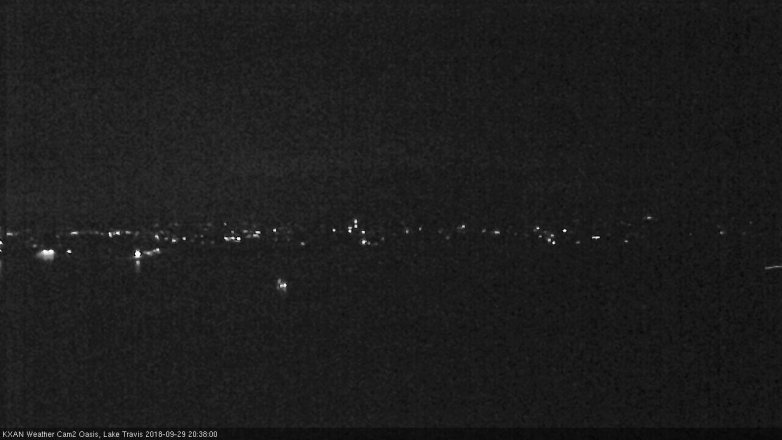 Lake Travis webcam, September 29, 2018 7:40 PM CT