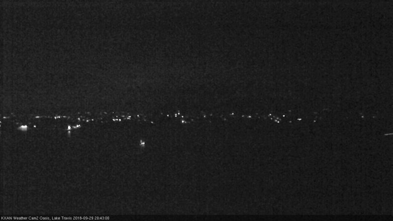 Lake Travis webcam, September 29, 2018 7:45 PM CT