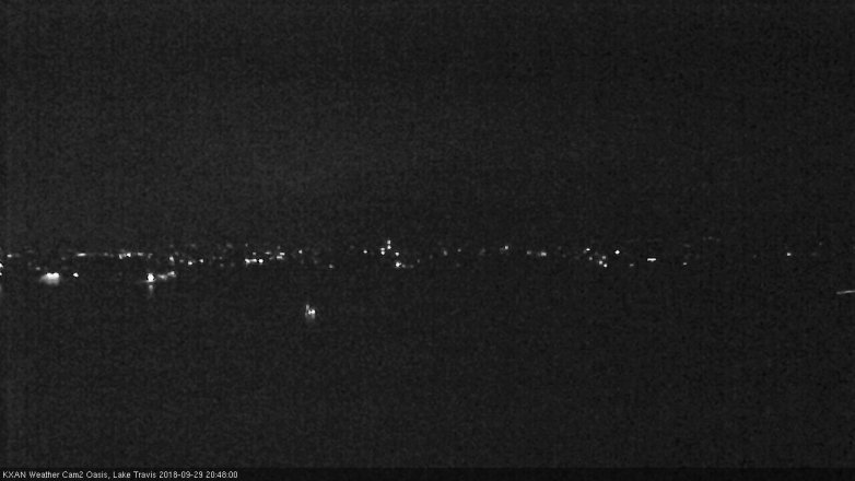 Lake Travis webcam, September 29, 2018 7:50 PM CT