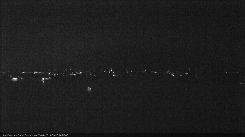 Lake Travis webcam, September 29, 2018 7:55 PM CT