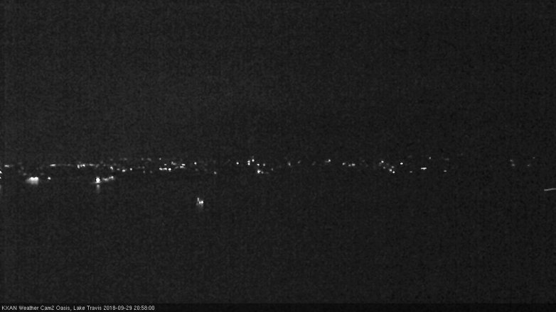 Lake Travis webcam, September 29, 2018 8:00 PM CT