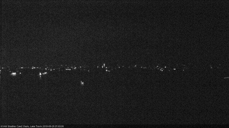 Lake Travis webcam, September 29, 2018 8:05 PM CT