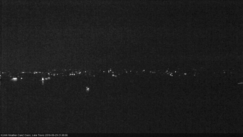 Lake Travis webcam, September 29, 2018 8:10 PM CT