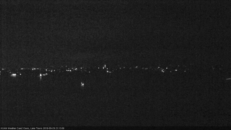 Lake Travis webcam, September 29, 2018 8:15 PM CT