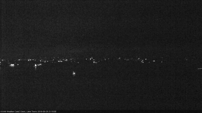 Lake Travis webcam, September 29, 2018 8:20 PM CT