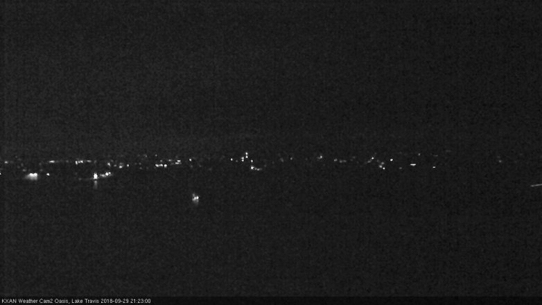 Lake Travis webcam, September 29, 2018 8:25 PM CT