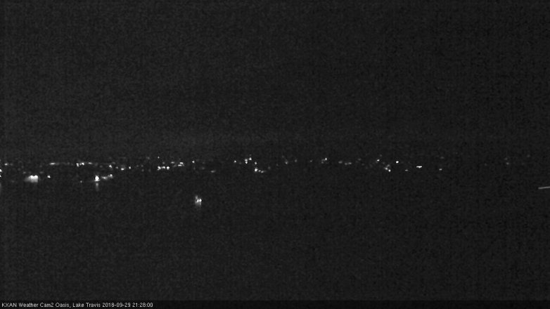 Lake Travis webcam, September 29, 2018 8:30 PM CT