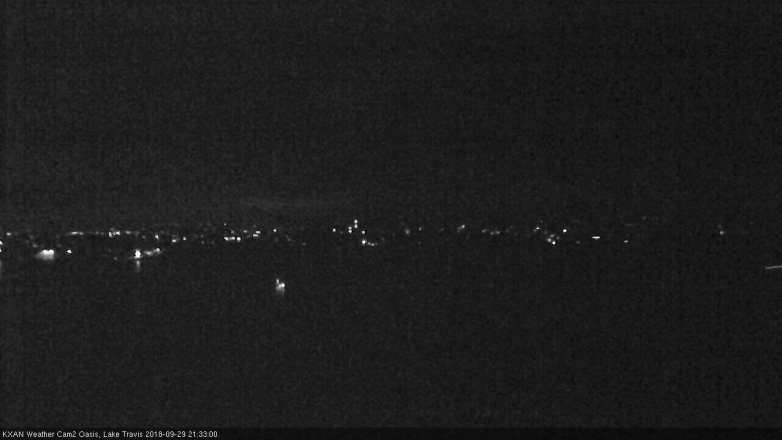 Lake Travis webcam, September 29, 2018 8:35 PM CT