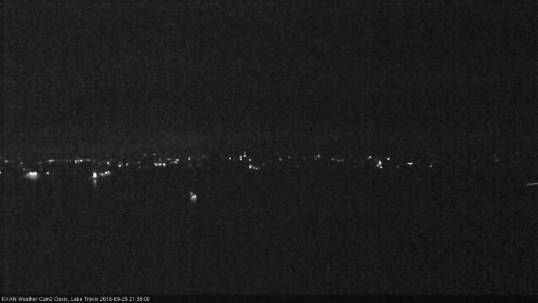 Lake Travis webcam, September 29, 2018 8:40 PM CT