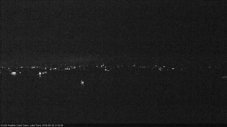 Lake Travis webcam, September 29, 2018 8:45 PM CT