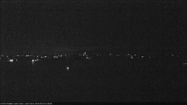 Lake Travis webcam, September 29, 2018 8:50 PM CT