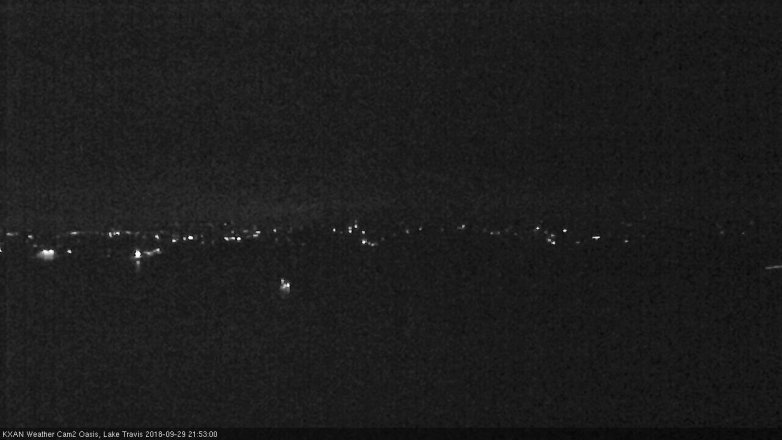 Lake Travis webcam, September 29, 2018 8:55 PM CT