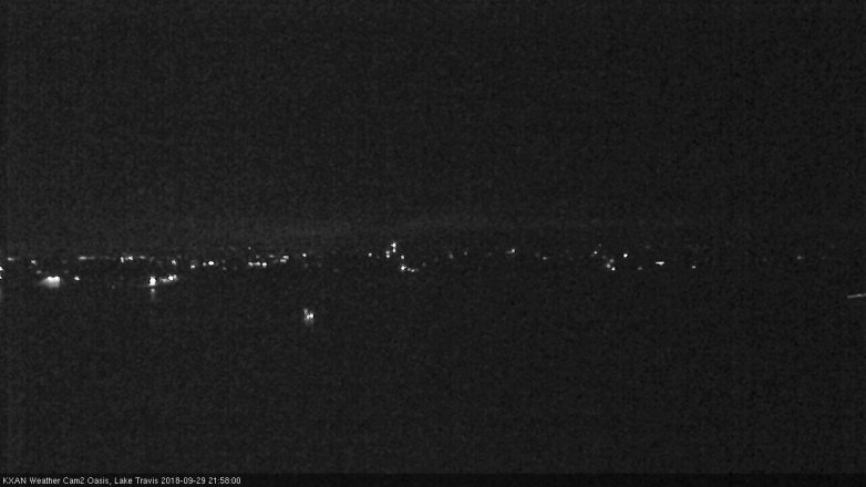 Lake Travis webcam, September 29, 2018 9:00 PM CT