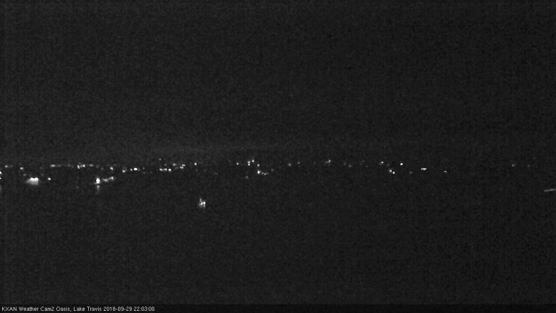 Lake Travis webcam, September 29, 2018 9:05 PM CT