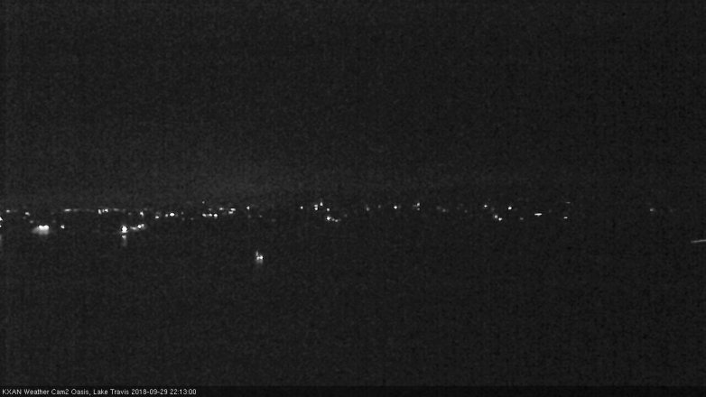 Lake Travis webcam, September 29, 2018 9:15 PM CT