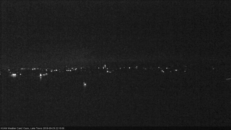 Lake Travis webcam, September 29, 2018 9:20 PM CT