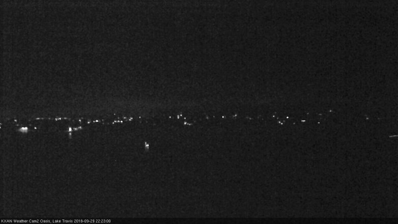 Lake Travis webcam, September 29, 2018 9:25 PM CT