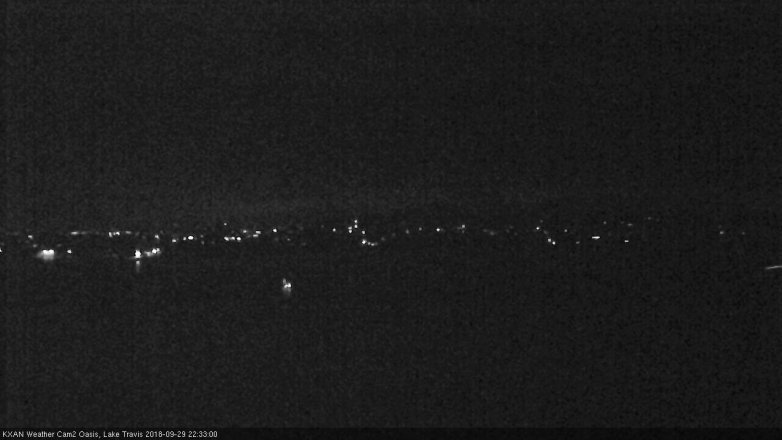 Lake Travis webcam, September 29, 2018 9:35 PM CT