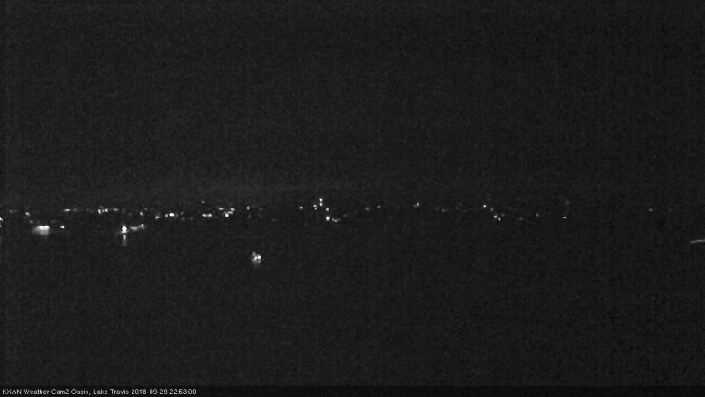 Lake Travis webcam, September 29, 2018 9:55 PM CT