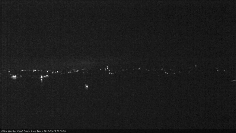 Lake Travis webcam, September 29, 2018 10:05 PM CT