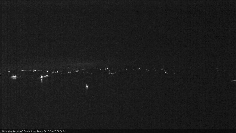 Lake Travis webcam, September 29, 2018 10:10 PM CT
