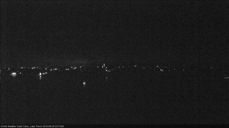 Lake Travis webcam, September 29, 2018 10:15 PM CT