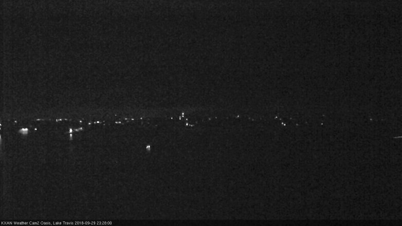 Lake Travis webcam, September 29, 2018 10:30 PM CT