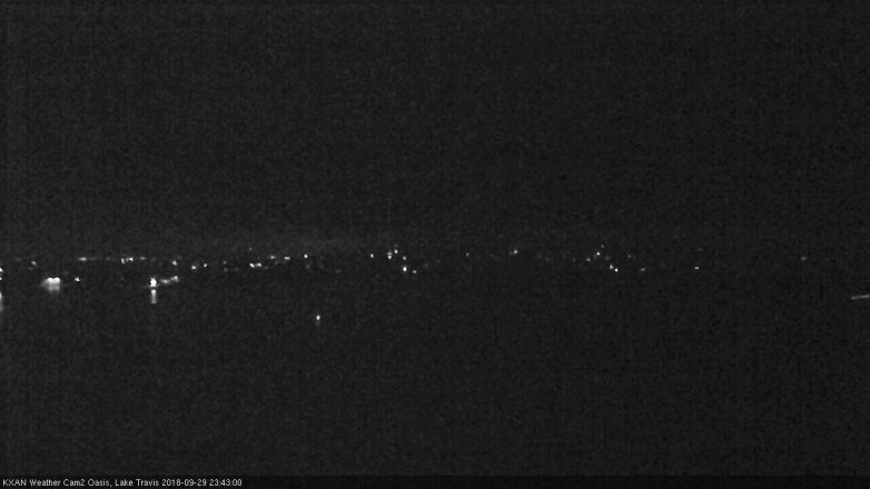 Lake Travis webcam, September 29, 2018 10:45 PM CT