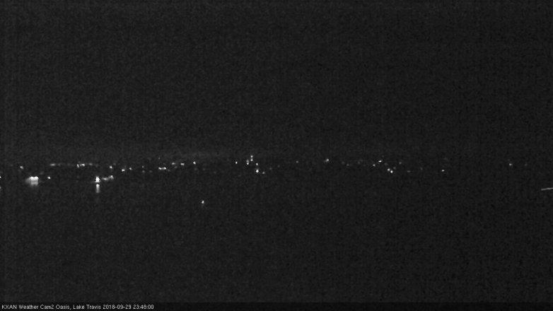 Lake Travis webcam, September 29, 2018 10:50 PM CT