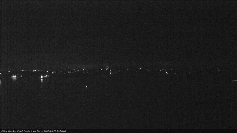 Lake Travis webcam, September 29, 2018 11:00 PM CT