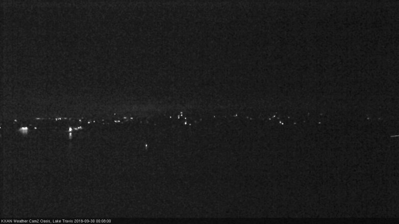 Lake Travis webcam, September 29, 2018 11:10 PM CT