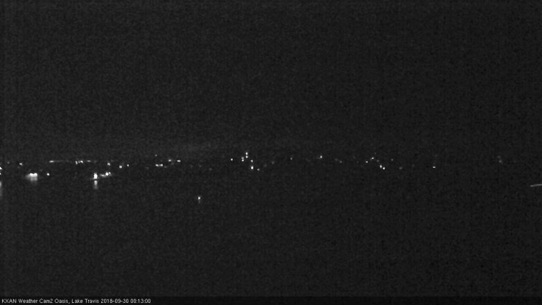 Lake Travis webcam, September 29, 2018 11:15 PM CT