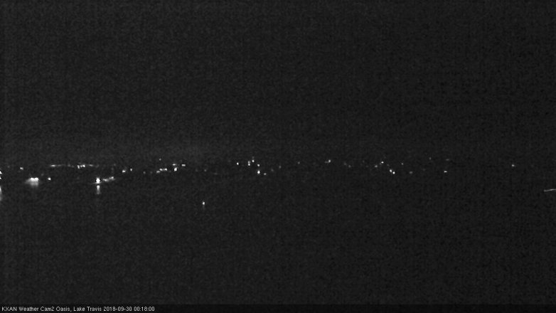 Lake Travis webcam, September 29, 2018 11:20 PM CT