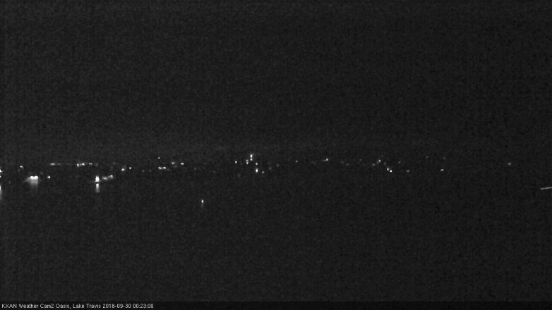 Lake Travis webcam, September 29, 2018 11:25 PM CT