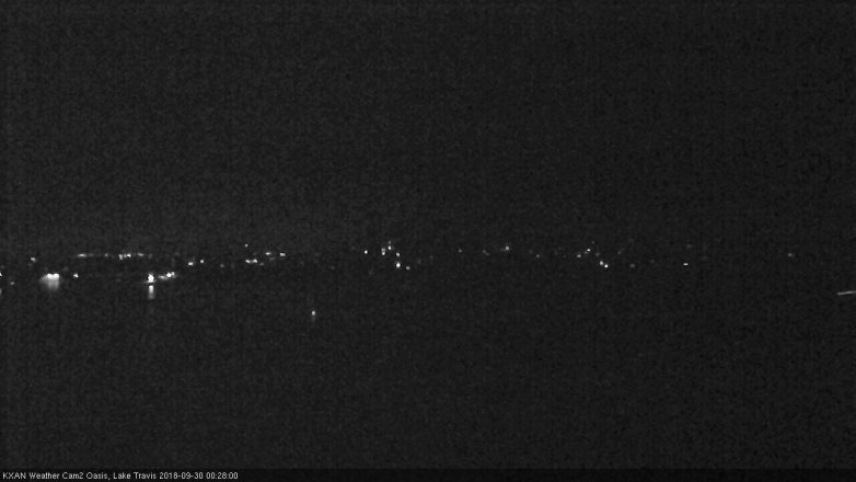 Lake Travis webcam, September 29, 2018 11:30 PM CT