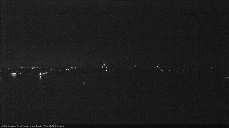 Lake Travis webcam, September 29, 2018 11:35 PM CT