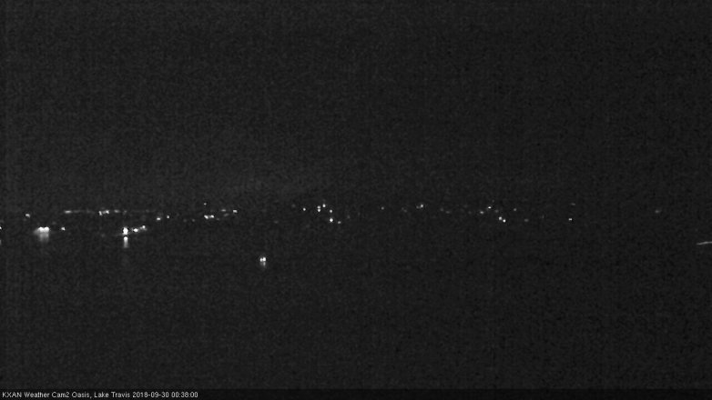 Lake Travis webcam, September 29, 2018 11:40 PM CT