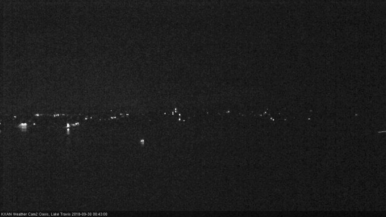 Lake Travis webcam, September 29, 2018 11:45 PM CT
