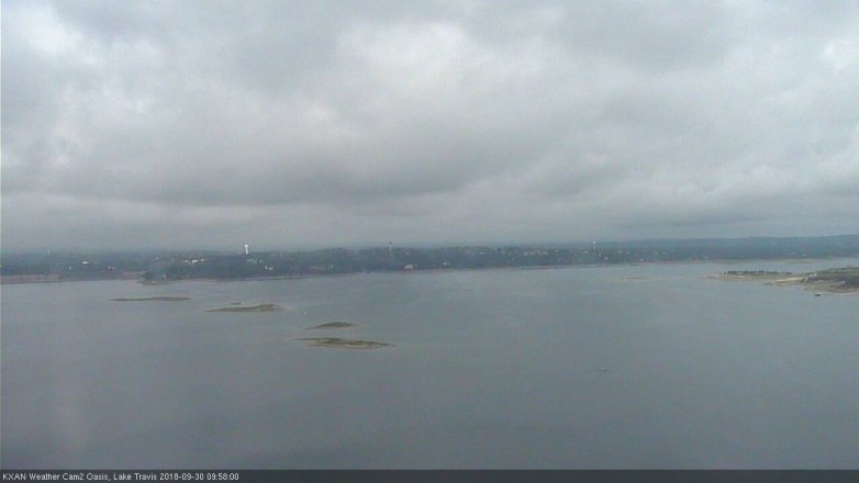 Lake Travis webcam, September 30, 2018 9:00 AM CT