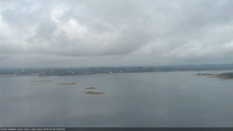 Lake Travis webcam, September 30, 2018 9:05 AM CT