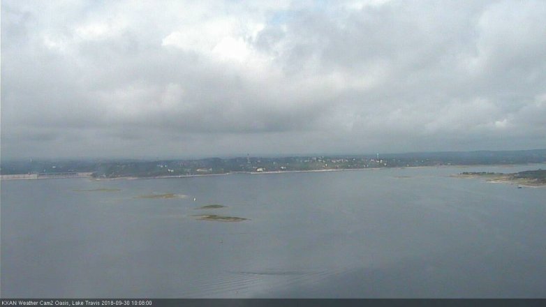 Lake Travis webcam, September 30, 2018 9:10 AM CT