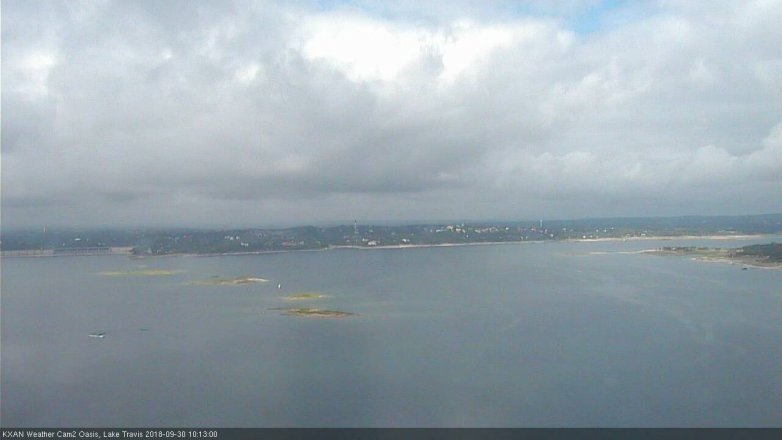 Lake Travis webcam, September 30, 2018 9:15 AM CT