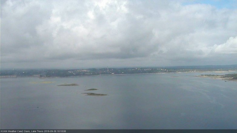 Lake Travis webcam, September 30, 2018 9:20 AM CT