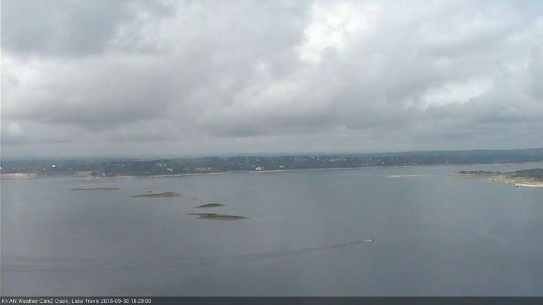 Lake Travis webcam, September 30, 2018 9:30 AM CT