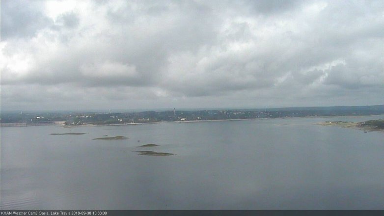Lake Travis webcam, September 30, 2018 9:35 AM CT